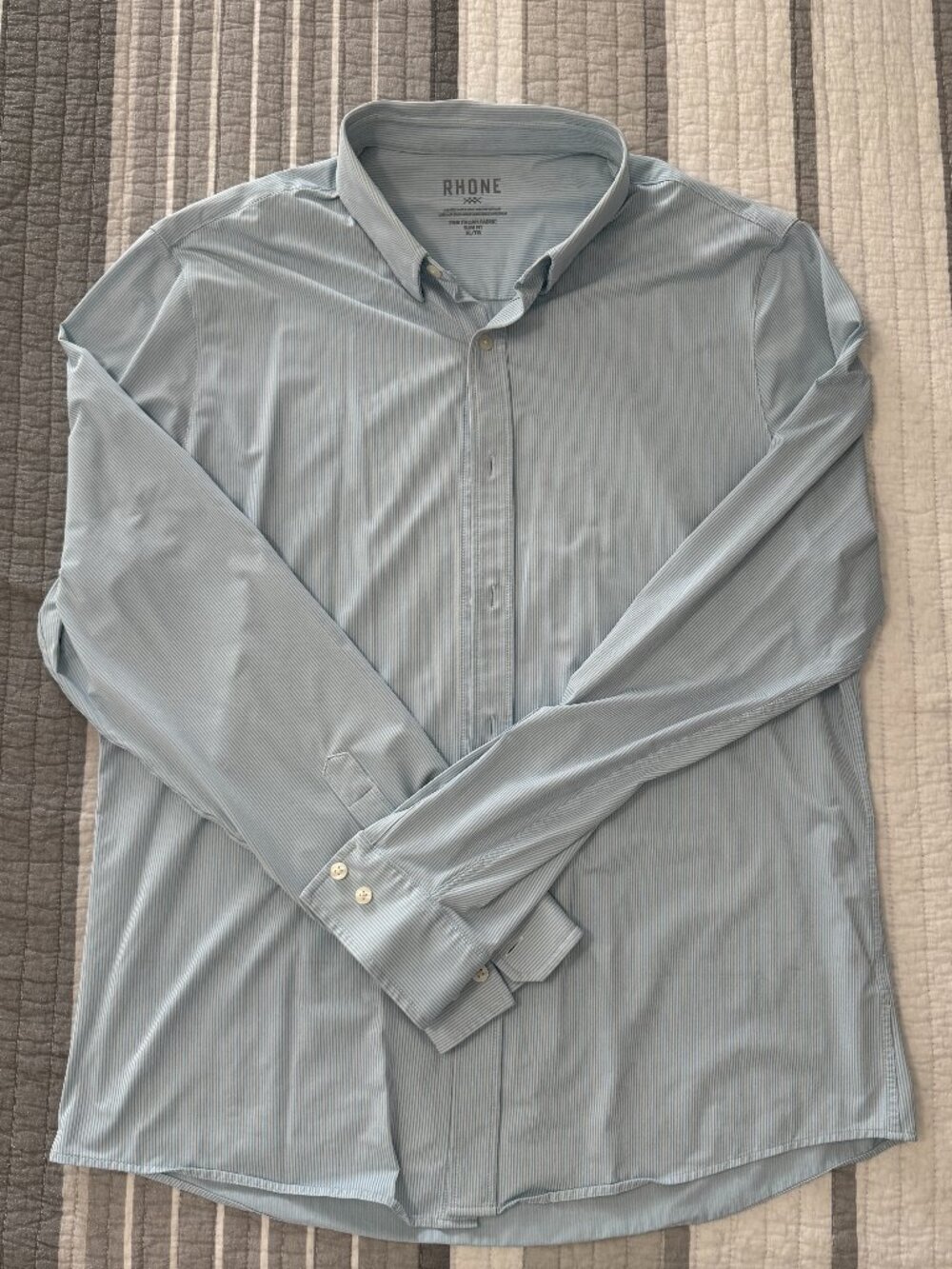 RHONE Men's Commuter Slim Performance Fit Button-Up Shirt